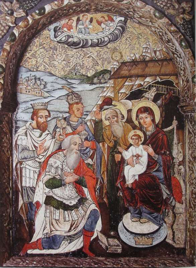 Image - A Nativity icon from the village of Hlomcha, Galicia.